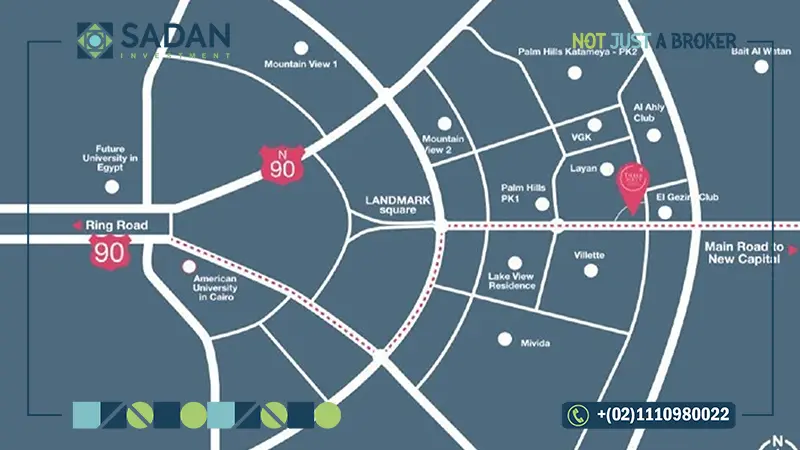 خريطة مول ثري سكيستي القاهرة الجديدة