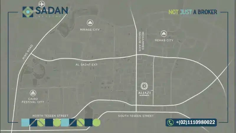 خريطة كمبوند الجازي جاردنز القاهرة الجديدة