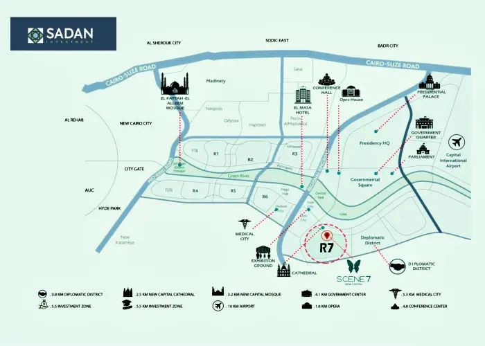 موقع كمبوند سين 7 العاصمة الإدارية الجديدة موقع كمبوند سين 7 العاصمة الإدارية الجديدة