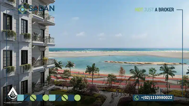 الشاطئ في الحي اللاتيني العلمين الجديدة