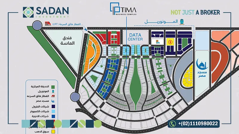 خريطة مول اوبتيما بيزنس كومبلكس العاصمة الإدارية