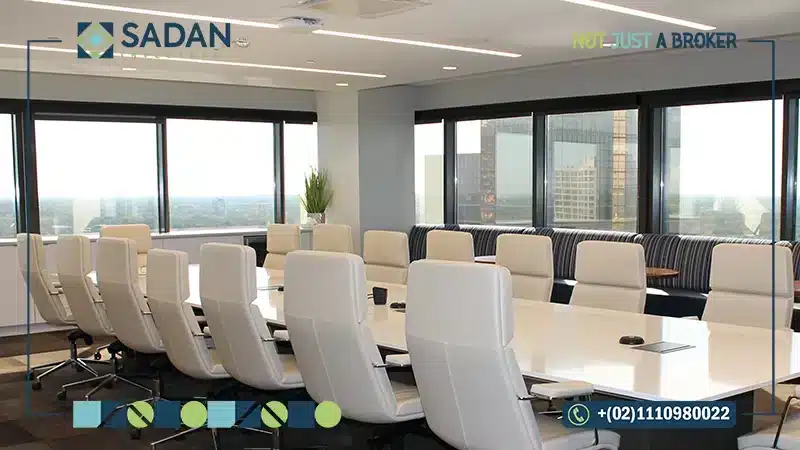 غرف الاجتماعات في مول اوبتيما العاصمة الإدارية