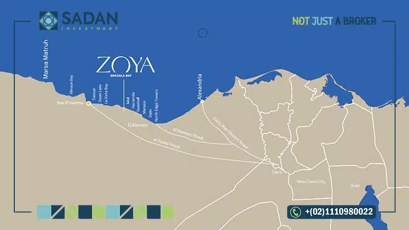 قرية زويا الساحل الشمالي Zoya North Coast أسعار ومساحات