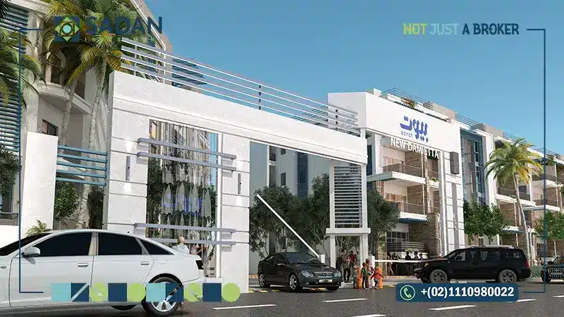 واجهة المباني في كمبوند بيوت المنصورة الجديدة