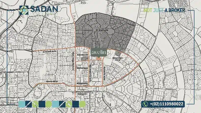 موقع كمبوند أفيلين التجمع الخامس