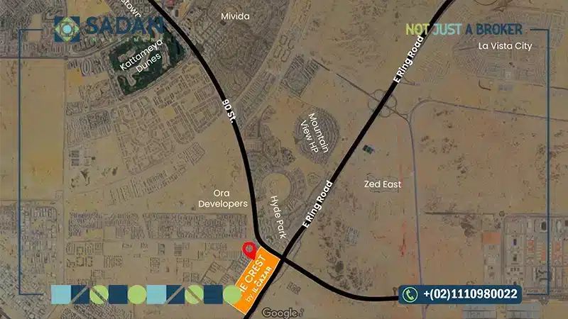 موقع كمبوند ذا كريست القاهرة الجديدة