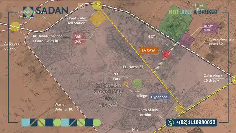 موقع كمبوند لاكازا الشيخ زايد