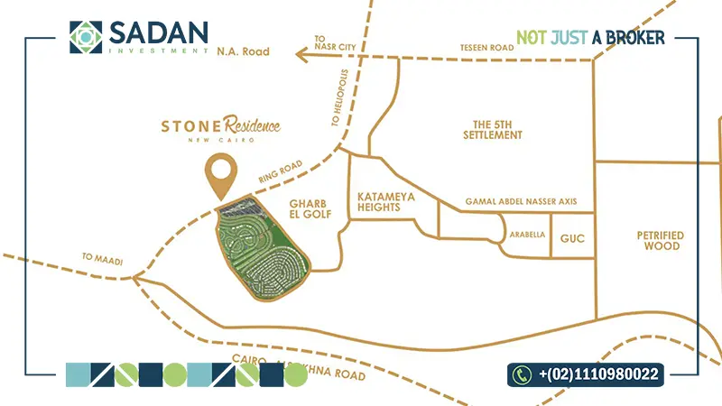 خريطة ستون ريزيدنس التجمع الخامس