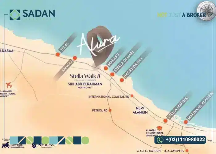 خريطة-قرية-الورا-الساحل-الشمالي