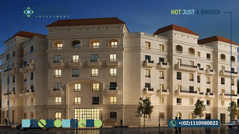 واجهة المباني في كمبوند ميادين R5 العاصمة الإدارية