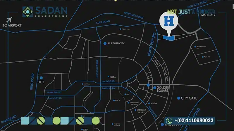 خريطة كمبوند هوب التجمع الخامس