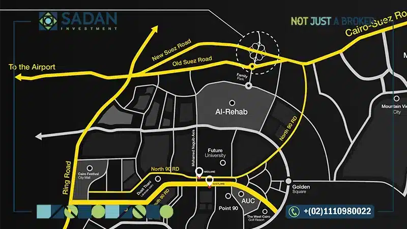 موقع كمبوند يلو ريزيدنس التجمع الخامس