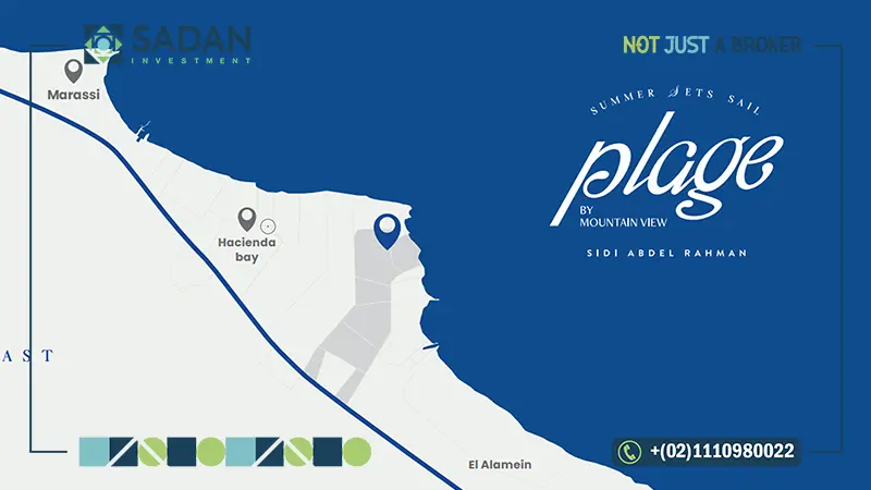 خريطة قرية بلاج سيدي عبدالرحمن