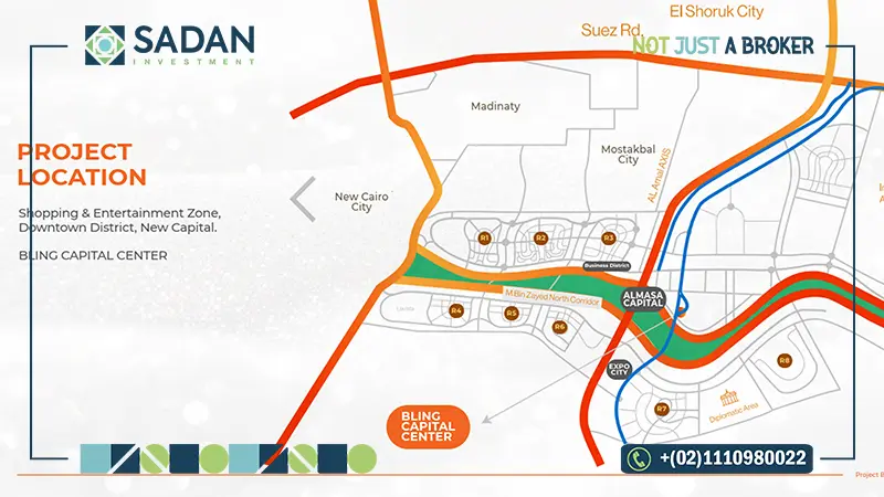 خريطة مول بلينج كابيتال سنتر العاصمة الإدارية