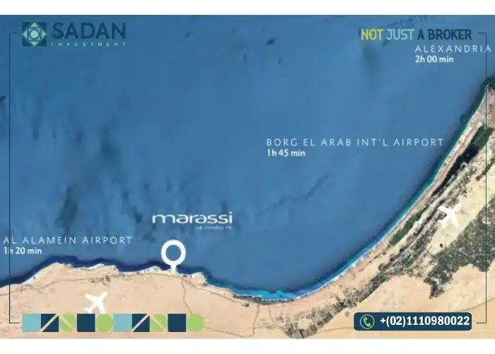 موقع قرية مراسي سيدي عبدالرحمن