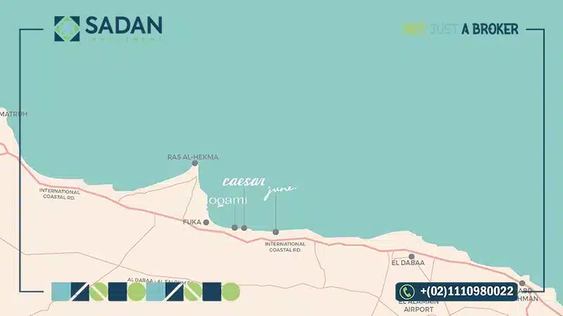 خريطة أوجامي رأس الحكمة الساحل الشمالي