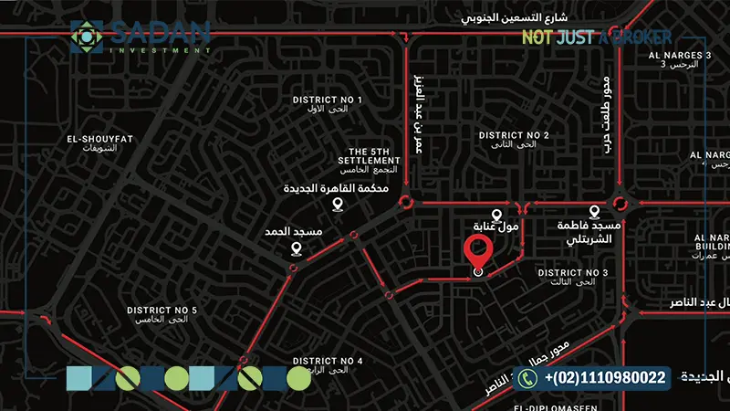 خريطة تاج مول التجمع الخامس