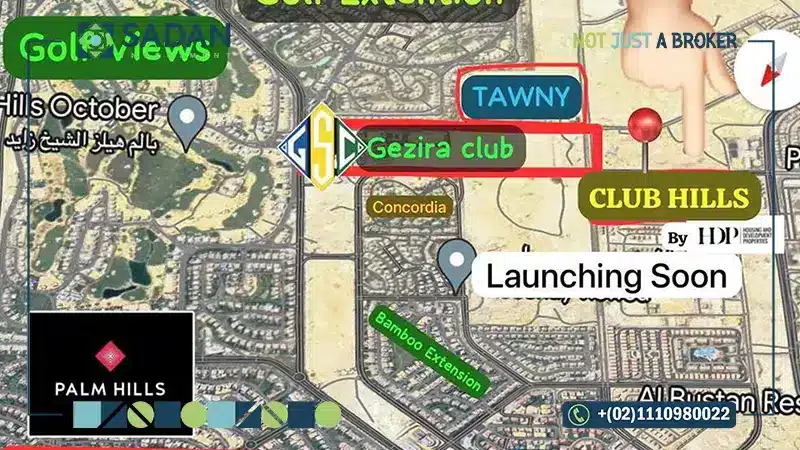 خريطة كمبوند كلوب هيلز ريزيدنس أكتوبر