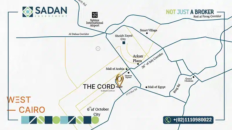 خريطة مول ذا كورد بيزنس كومبلكس 6 أكتوبر