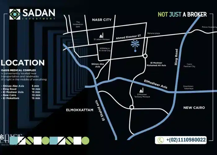 موقع مول أوسيس ميديكال سنتر مدينة نصر