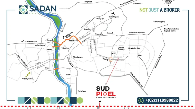 خريطة مول بكسل بيزنس سنتر التجمع الخامس
