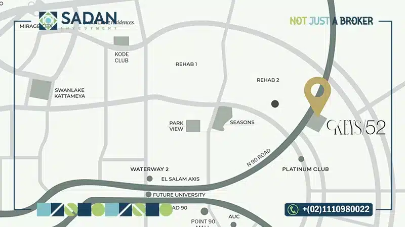 خريطة كمبوند كيز 52 التجمع الخامس