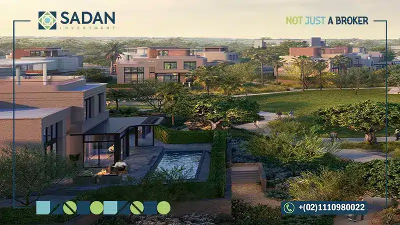 المساحات الخضراء في كمبوند كريسنت ووك