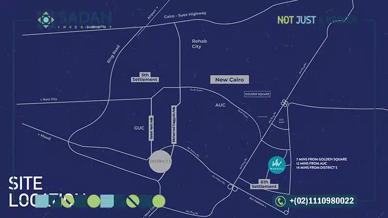 خريطة كمبوند كريسكينت ووك التجمع السادس