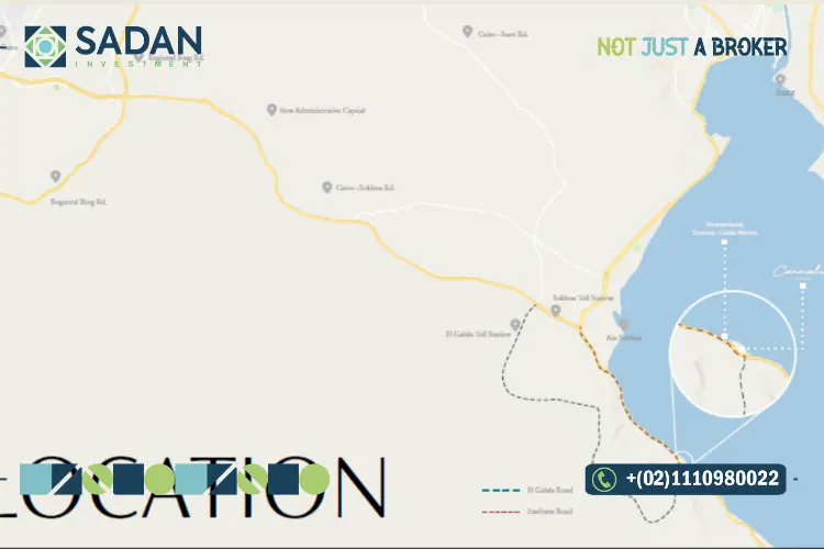 Location of Carnelia Ain Sokhna