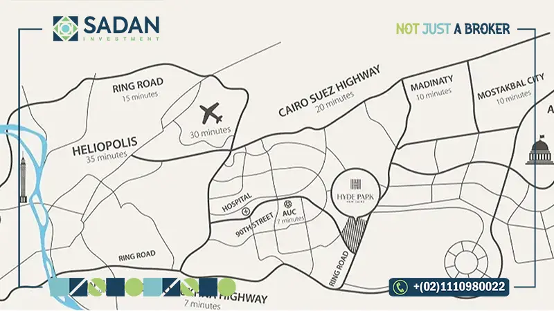 خريطة بارك واي ريزيدنس التجمع الخامس