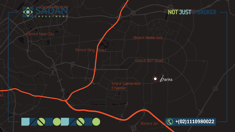 خريطة كمبوند بلانكس التجمع الخامس