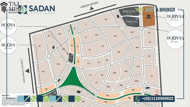 خريطة كمبوند دي جويا 5 العاصمة الإدارية