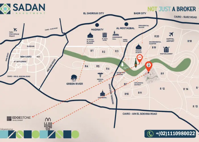خريطة كمبوند مورايا العاصمة الإدارية