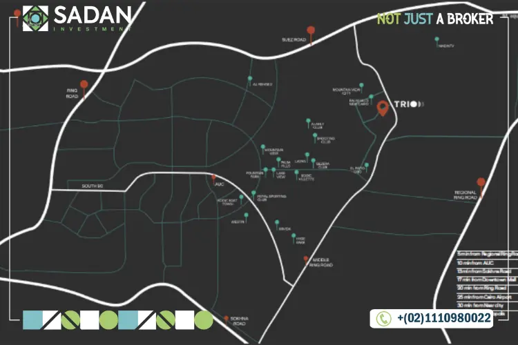 Map of Compound Trio Gardens