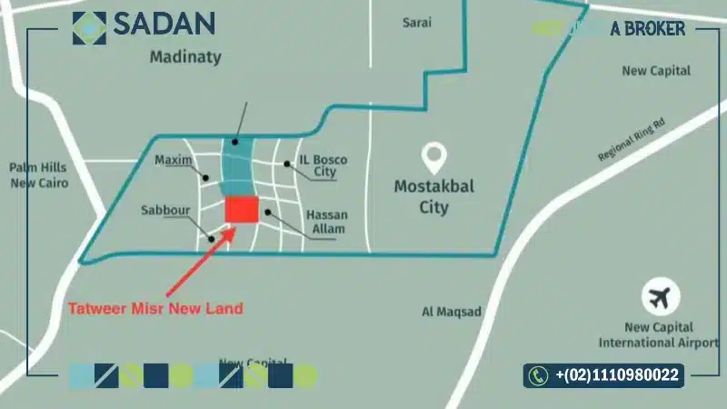 خريطة كمبوند سينز تطوير مصر المستقبل سيتي