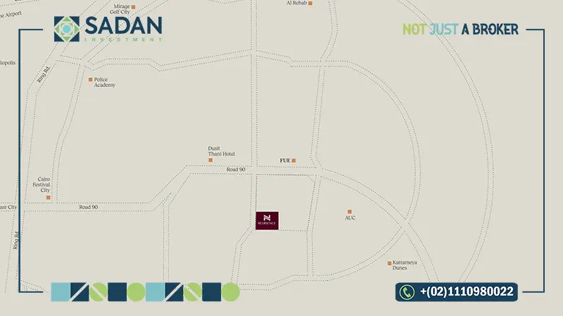 خريطة ان ريزيدنس التجمع الخامس