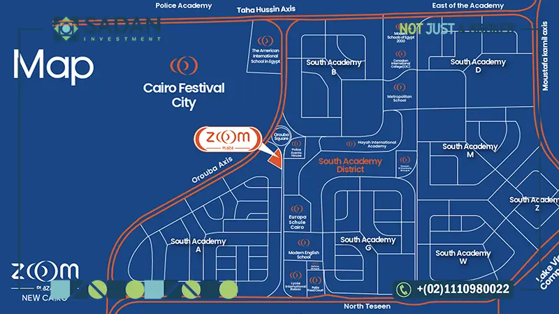 خريطة مول زووم بلازا التجمع الخامس