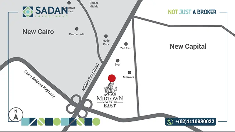 خريطة ميدتاون إيست بيتر هوم التجمع السادس