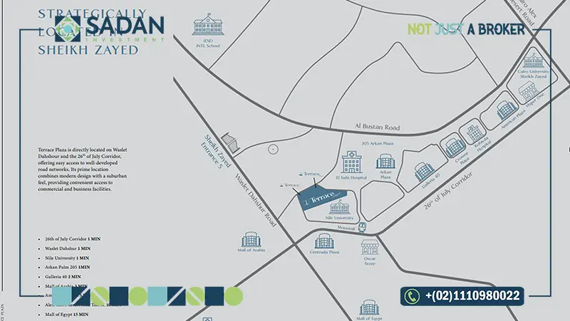 خريطة مول تراس بلازا الشيخ زايد