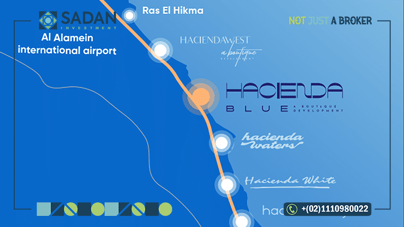خريطة هاسيندا بلو رأس الحكمة الساحل الشمالي