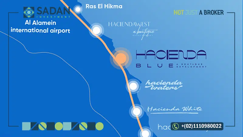 قرية هاسيندا بلو راس الحكمة Hacienda Blue Ras El Hekma تفاصيل وأسعار 3 خريطة هاسيندا بلو رأس الحكمة الساحل الشمالي