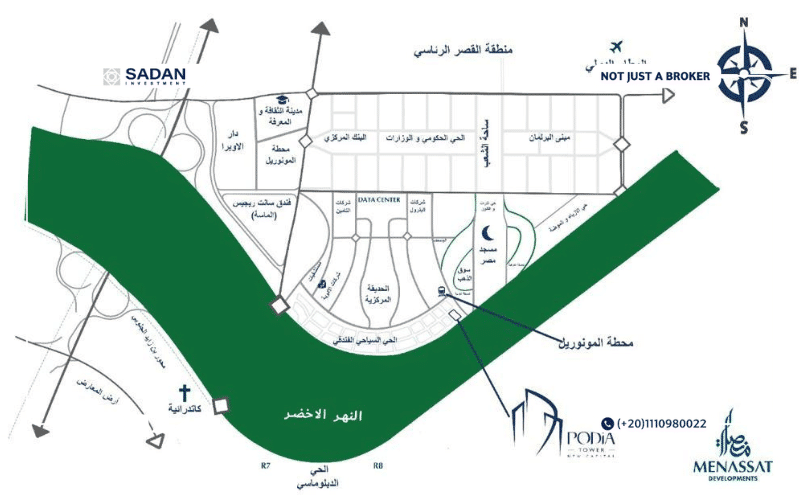 خريطة مول بوديا تاور العاصمة الإدارية