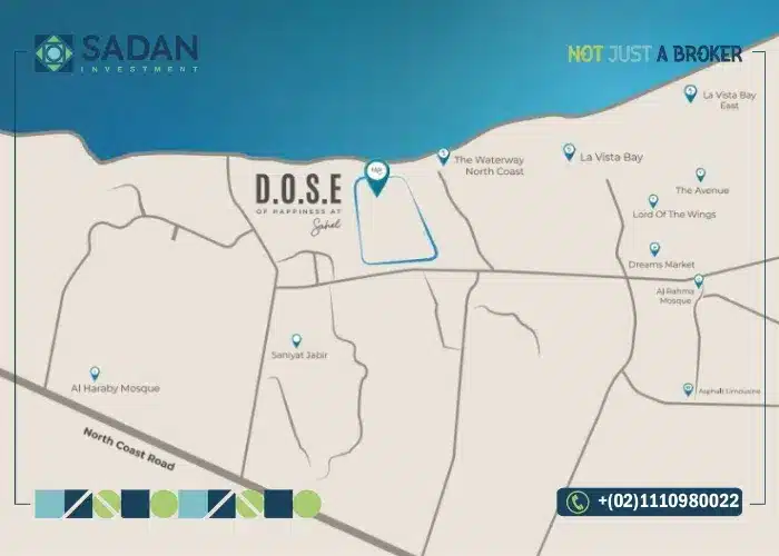 Map of Village DOSE North Coast