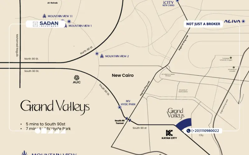 خريطة ماونتن فيو العاصمة الإدارية