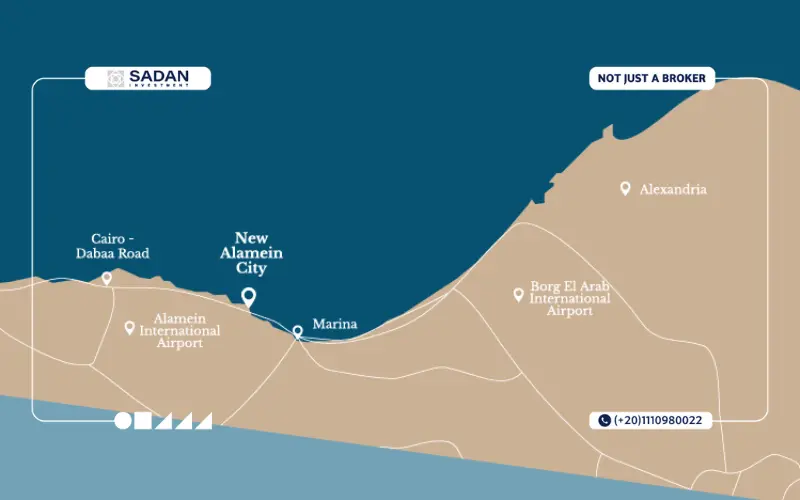 خريطة بيتش فرونت العلمين