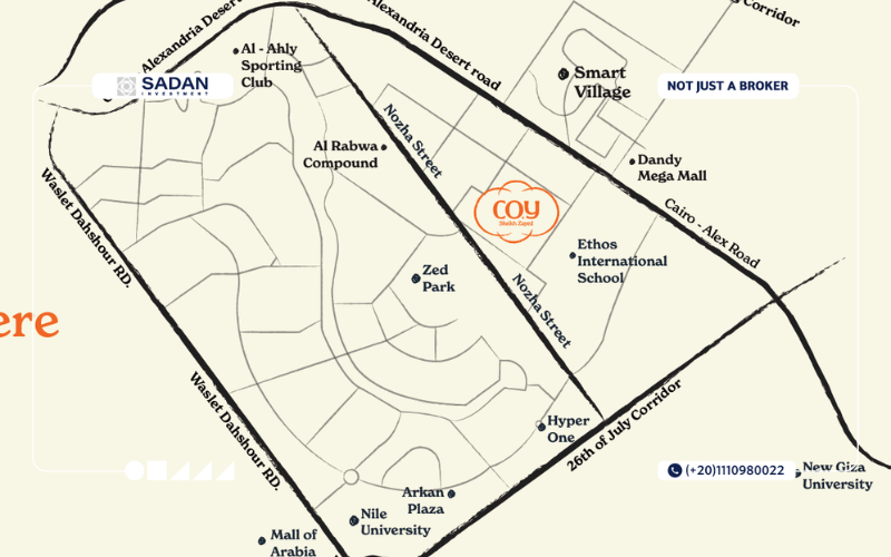 خريطة كمبوند كوي الشبيخ زايد