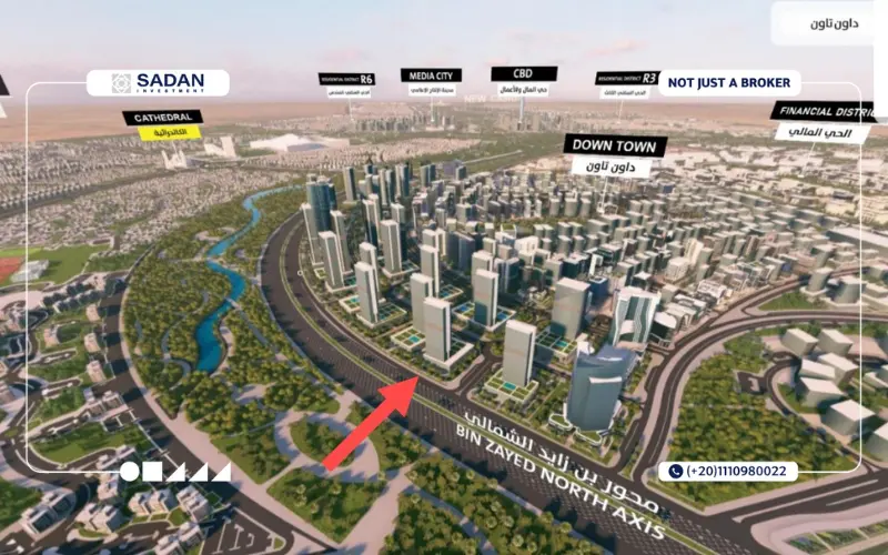 خريطة هيلتون تاور ميراج العاصمة الإدارية