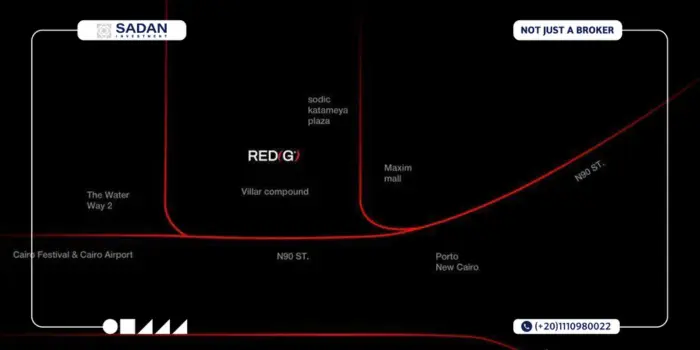 موقع كمبوند RED G التجمع الخامس