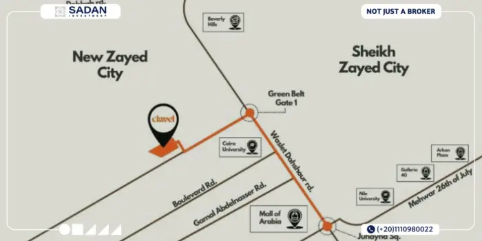 موقع مشروع كلافيل زايد الجديدة