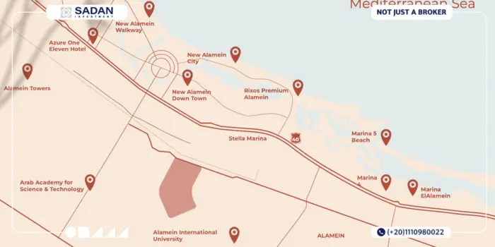 Map of T Residence Alamein